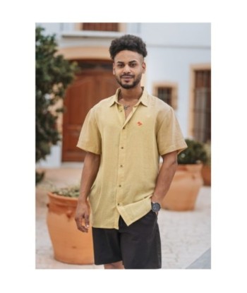 Camisa Hombre Verde de Algodón y Lino, Moda Casual para Hombre, Camisa Manga Larga Ideal para Ocasiones Formales
