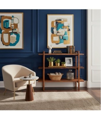 Estantería de Madera Montada con Tres Niveles para Decoración