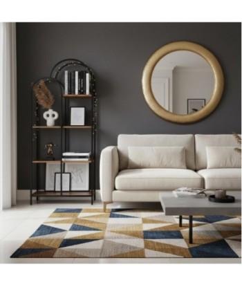 Estantería de Metal y Madera Estilo Moderno para Decoración del Hogar