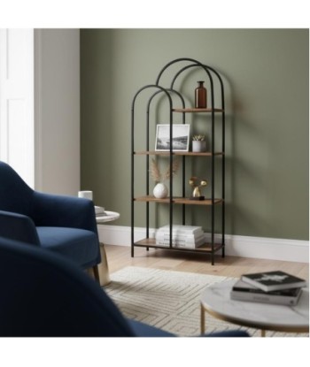 Estantería de Metal y Madera Estilo Moderno para Decoración del Hogar