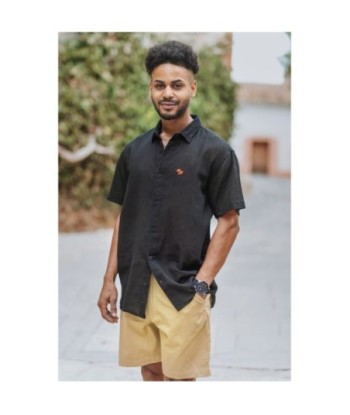 Camisa Hombre Lila Manga Larga de Algodón y Lino, Ropa de Moda Hombre, Camisas Casual para Ocasiones Especiales