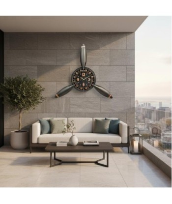 Reloj de metal moderno con diseño industrial, fácil montaje y estilo único