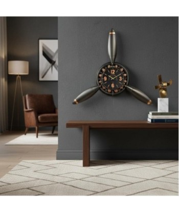 Reloj de metal moderno con diseño industrial, fácil montaje y estilo único