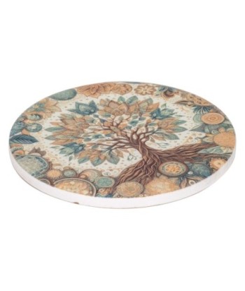 Posavasos Árbol Expositor de Cerámica - Estilo Natural, Redondo