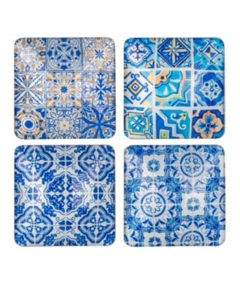 Imán Magnético 4U de Resina - Diseño Azul Cerámico para Decoración