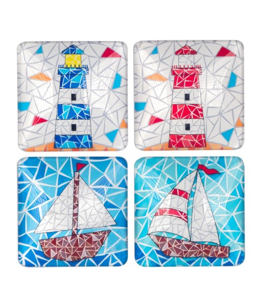 Imanes Magnéticos de Resina de Faros y Barcos - Decoración Colorida