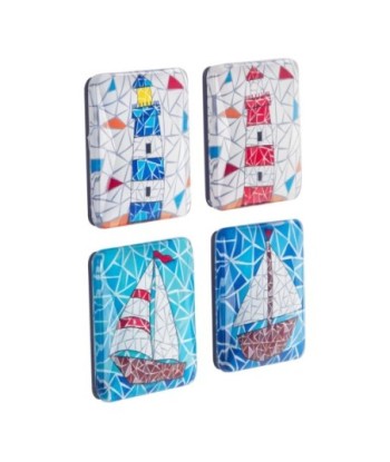 Imanes Magnéticos de Resina de Faros y Barcos - Decoración Colorida