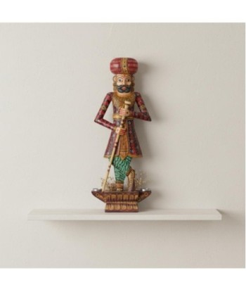 Figura Decorativa de Madera Estilo India - Escultura de Guardian 2 para Decoración del Hogar
