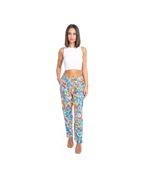 Pantalón Multicolor para Mujer - Estilo Étnico, 100% Algodón, Tiro Medio, Ideal para Otoño e Invierno, Comodidad