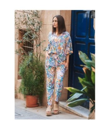 Pantalón Multicolor para Mujer - Estilo Étnico, 100% Algodón, Tiro Medio, Ideal para Otoño e Invierno, Comodidad