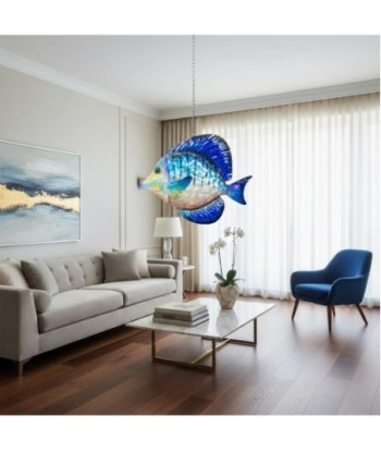Colgante Pez de Metal Colorido con Cadena de 65 cm - Decoración Original