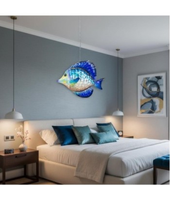Colgante Pez de Metal Colorido con Cadena de 65 cm - Decoración Original