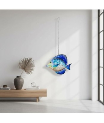 Colgante Pez de Metal Colorido con Cadena de 65 cm - Decoración Original