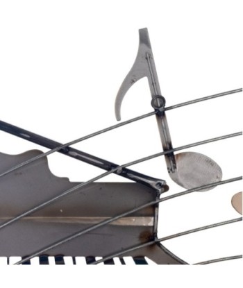Adorno Pared Piano de Metal con Diseño Musical para Decoración