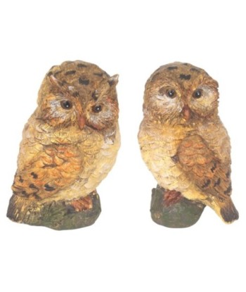 Figura de Búho de Resina | Decoración Naturalista para el Hogar