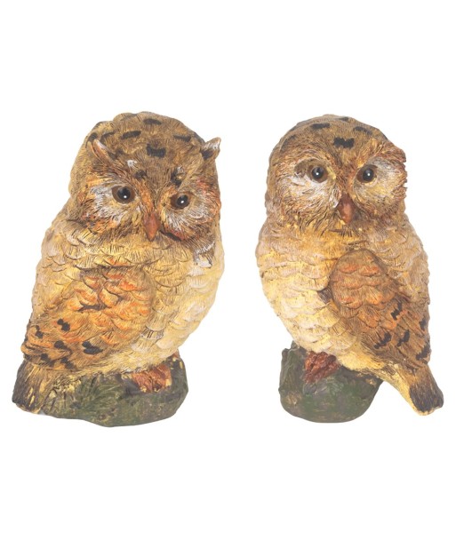 Figura de Búho de Resina | Decoración Naturalista para el Hogar