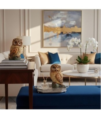 Figura de Búho de Resina | Decoración Naturalista para el Hogar
