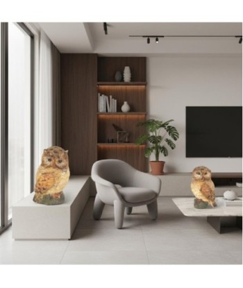 Figura de Búho de Resina | Decoración Naturalista para el Hogar
