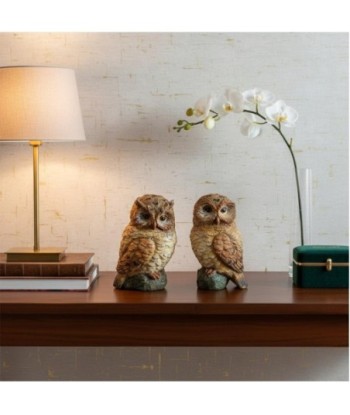 Figura de Búho de Resina | Decoración Naturalista para el Hogar