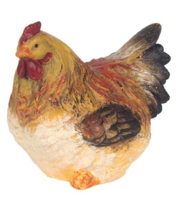Figura de Gallina de Resina - Decoración Rústica y Acogedora