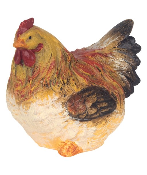 Figura de Gallina de Resina - Decoración Rústica y Acogedora