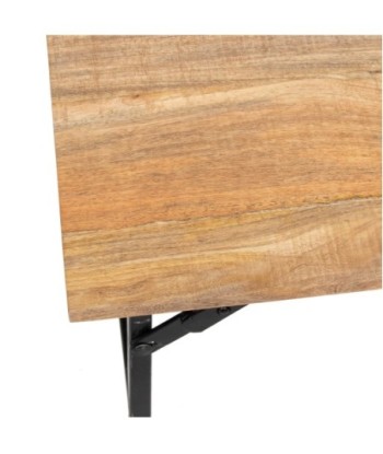 Mesa auxiliar de madera de acacia con diseño moderno y funcional