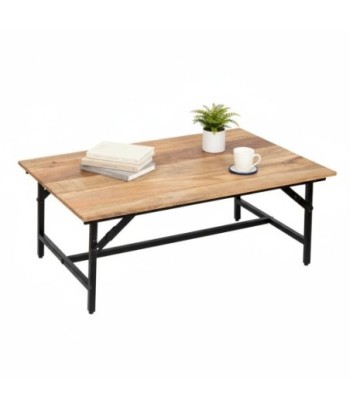 Mesa auxiliar de madera de acacia con diseño moderno y funcional