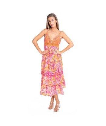 Vestido Largo Midi Multicolor para Mujer - Moda Elegante, Estampado Único, Ideal para Fiesta y Ocasiones Especiales