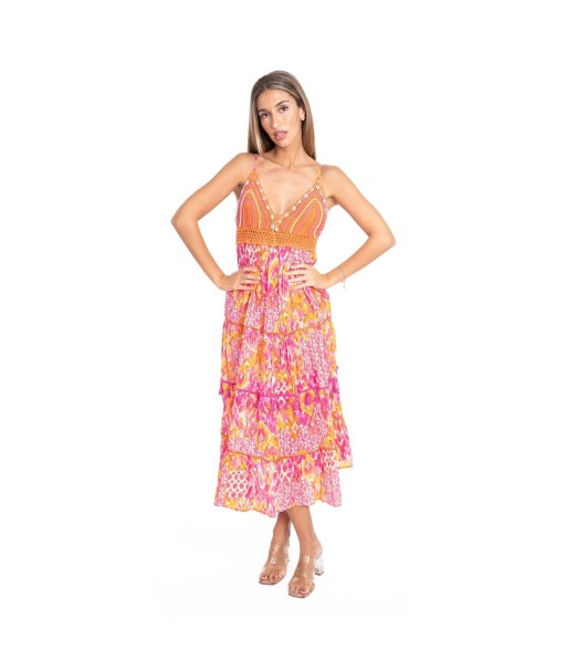 Vestido Largo Midi Multicolor para Mujer - Moda Elegante, Estampado Único, Ideal para Fiesta y Ocasiones Especiales