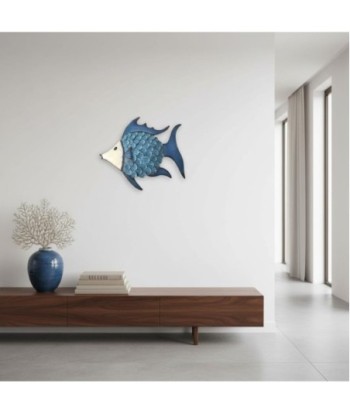 Adorno Pared Pez L de Metal Decorativo - Estilo Náutico