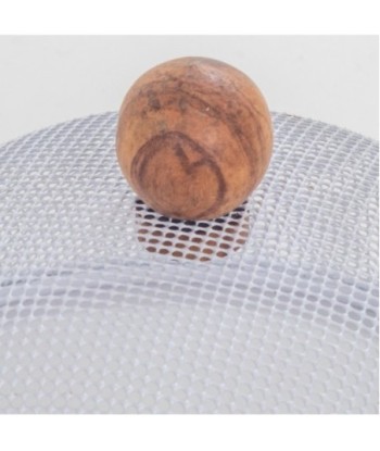 Rejilla metálica para cubrir alimentos con mango de madera - 19cm