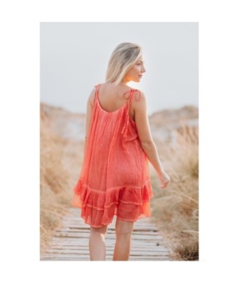 Isla Bonita By SIGRIS Vestido Corto de Algodón con Tirantes Ajustables
