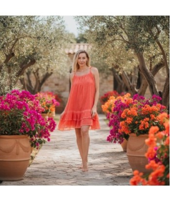 Isla Bonita By SIGRIS Vestido Corto de Algodón con Tirantes Ajustables