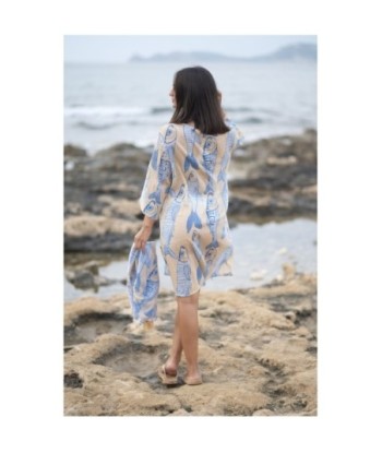 Isla Bonita By SIGRIS Kurta de Algodón Estampada con Diseño de Peces