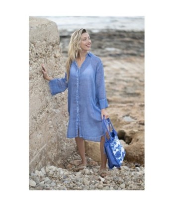 Isla Bonita By SIGRIS Vestido Camisero de Algodón 100% - Estilo Casual y Fresco