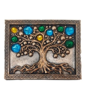 Caja Árbol de la Vida Étnica Decorativa para Almacenamiento de Joyas y Accesorios, Ideal para Regalos Únicos