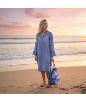 Isla Bonita By SIGRIS Vestido Camisero de Algodón 100% - Estilo Casual y Fresco