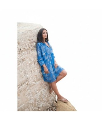 Isla Bonita By SIGRIS Poncho de Verano 100% Algodón con Estampado Marítimo