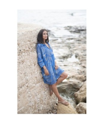 Isla Bonita By SIGRIS Poncho de Verano 100% Algodón con Estampado Marítimo