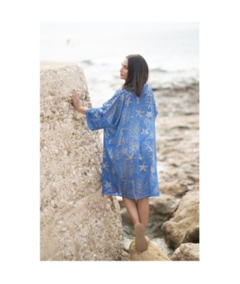 Isla Bonita By SIGRIS Poncho de Verano 100% Algodón con Estampado Marítimo