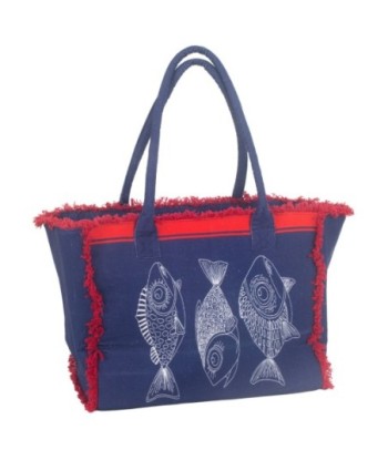 Isla Bonita By SIGRIS Bolso de Algodón con Diseño de Peces