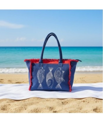 Isla Bonita By SIGRIS Bolso de Algodón con Diseño de Peces