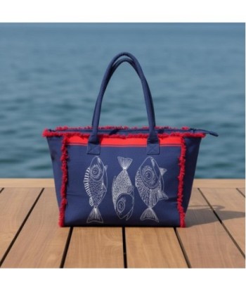 Isla Bonita By SIGRIS Bolso de Algodón con Diseño de Peces