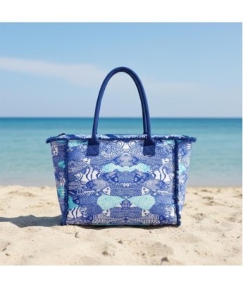 Isla Bonita By SIGRIS Bolso de Algodón con Estampado de Peces