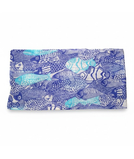 Isla Bonita By SIGRIS Pareo de Algodón con Estampado de Peces