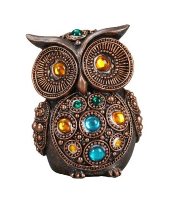 Figura de Búho Decorativa de Resina - Elemento Étnico para Decoración de Hogar - Ideal para Regalos y Adornos