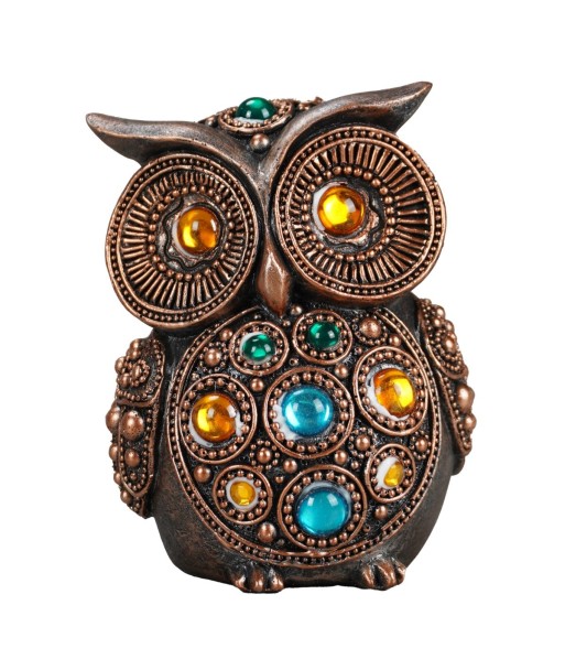 Figura de Búho Decorativa de Resina - Elemento Étnico para Decoración de Hogar - Ideal para Regalos y Adornos