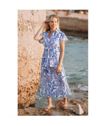 Isla Bonita By SIGRIS Vestido Camisero de Algodón con Estampado Floral
