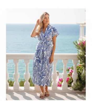 Isla Bonita By SIGRIS Vestido Camisero de Algodón con Estampado Floral