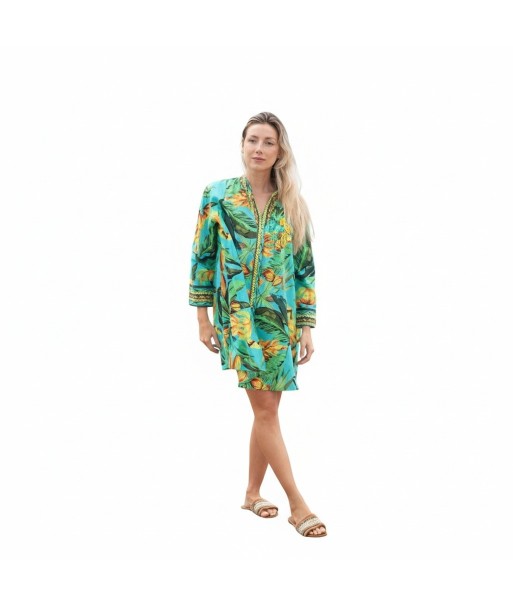 Isla Bonita By SIGRIS Vestido Camisero de Algodón Tropical